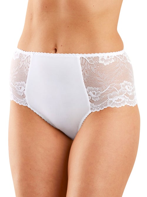 Culotte maxi en maille et dentelle - Kiabi