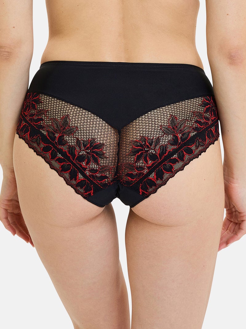 Culotte Mélodie Sans Complexe Noir Rouge - Kiabi