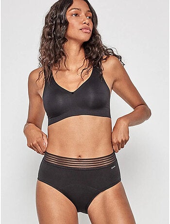 Culotte menstruel haute en tissu haute absorption