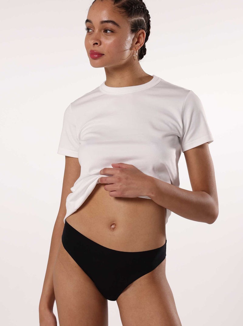 Culotte menstruelle - Flux moyen Noir - Kiabi
