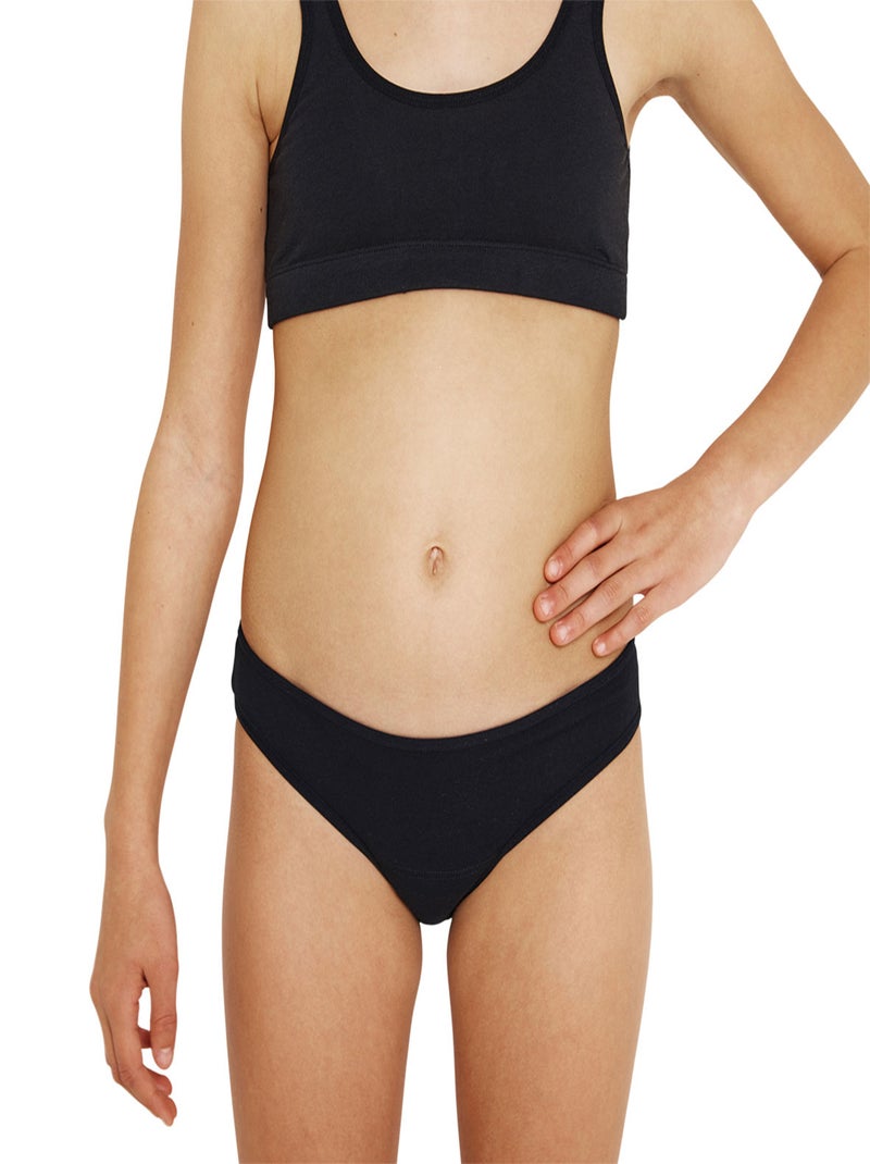 Culotte menstruelle Athena fille Noir - Kiabi