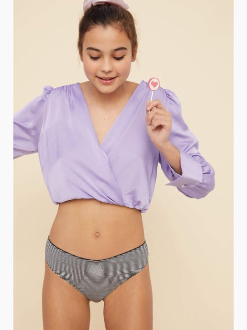 Culotte menstruelle CHARLOTTE rayée flux Medium - Kiabi Culotte menstruelle CHARLOTTE rayée flux Medium - Kiabi