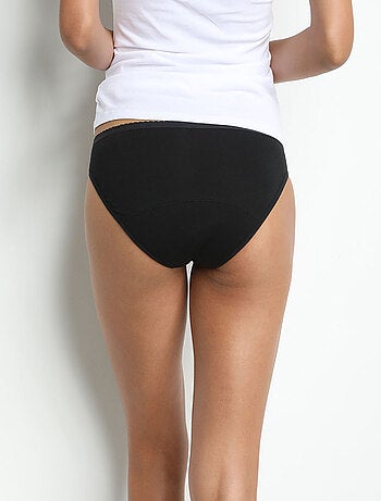 Culotte menstruelle Coton Bio Flux Moyen Protect Dentelle
