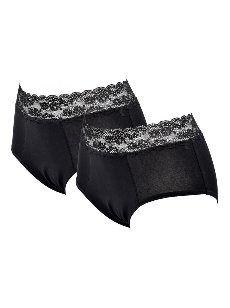 Culotte Menstruelle CXL By LACROIX - Pack de 2 Noir - Kiabi