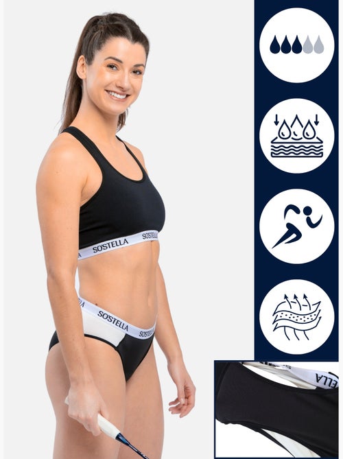 Culotte Menstruelle de sport - N°8 - Femme et Adolescente - Flux moyen - SORIO - Kiabi Culotte Menstruelle de sport - N°8 - Femme et Adolescente - Flux moyen - SORIO - Kiabi