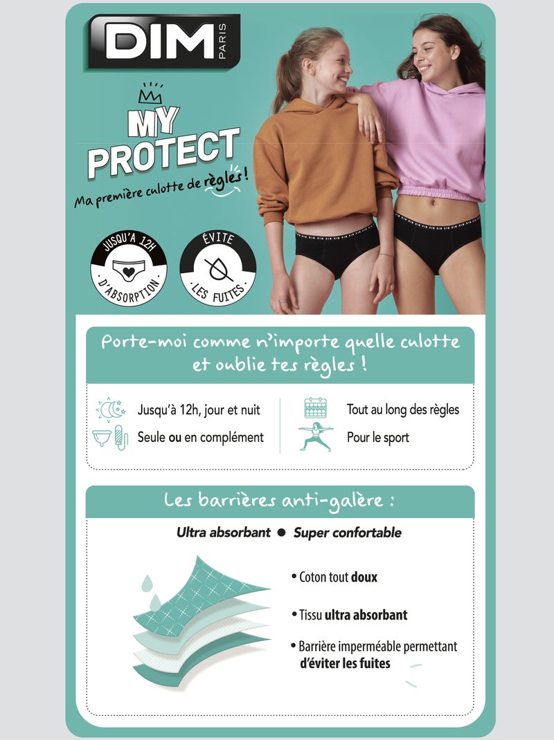 Slip Culotte Dim Protect DIM Protect Culotte Flux Moyen Sous