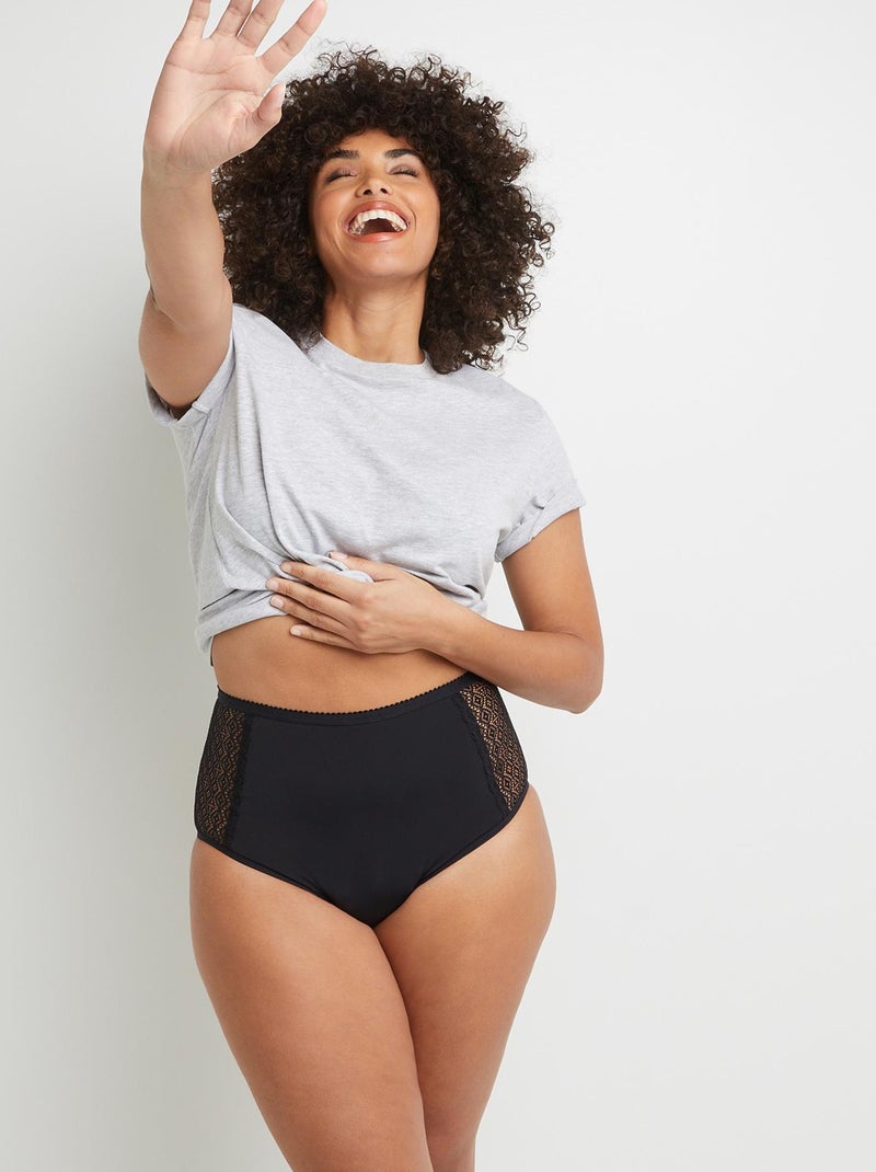 Culotte menstruelle flux abondant Bizz - RougeGorge Lingerie Noir - Kiabi