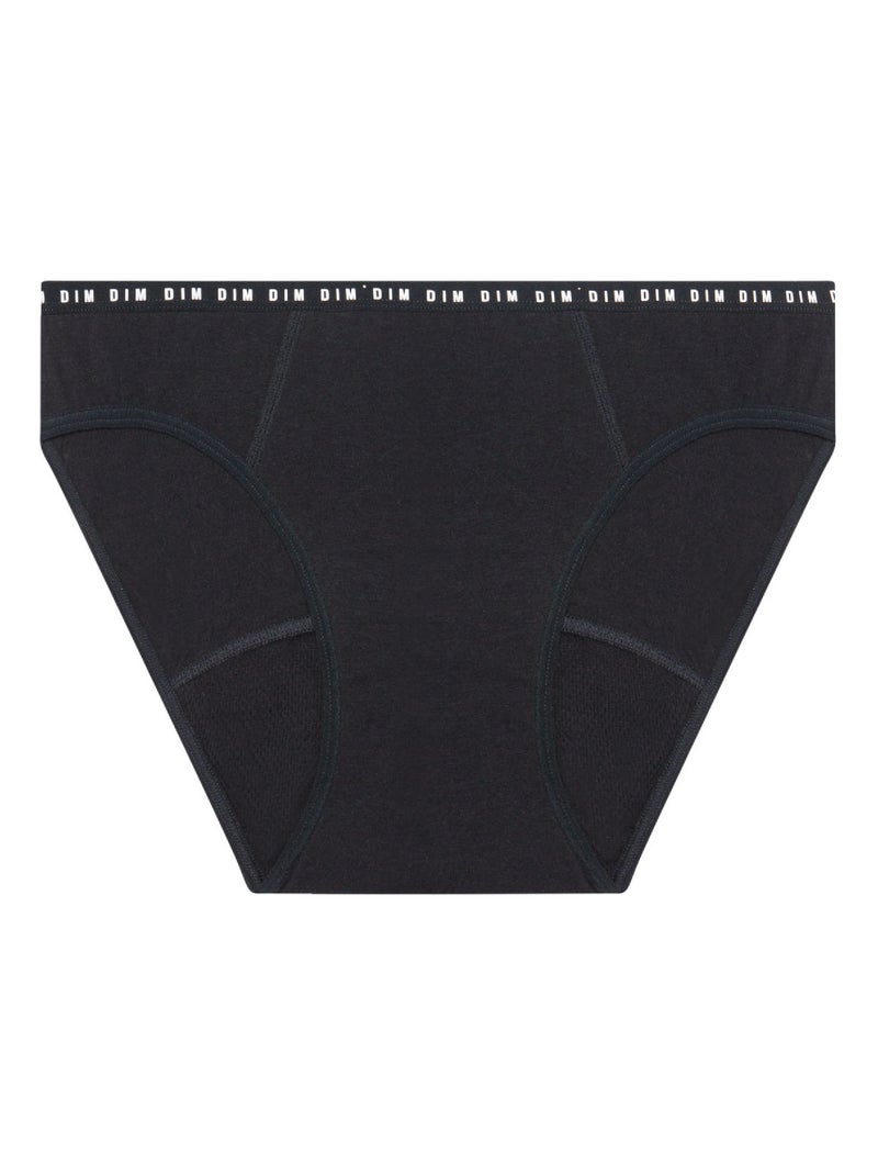 Culotte menstruelle Flux Moyen Protect Noir - Kiabi