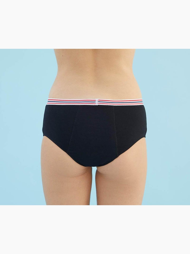 Culotte menstruelle FRENCHY Noir flux Super Noir - Kiabi