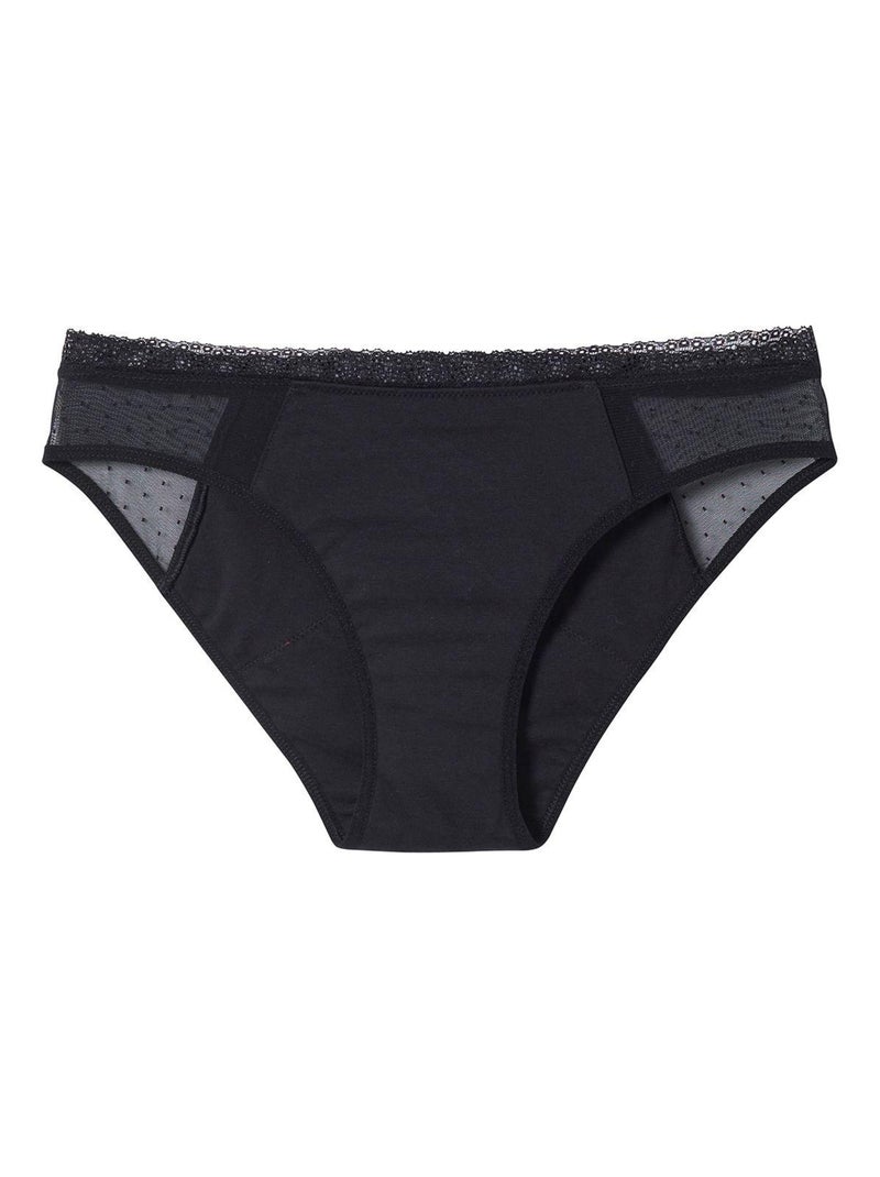 Culotte menstruelle FRIDA - Pomm'Poire Noir - Kiabi