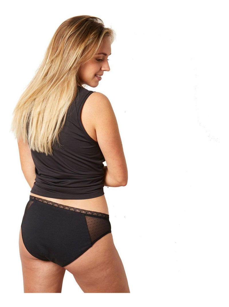 Culotte menstruelle FRIDA - Pomm'Poire Noir - Kiabi
