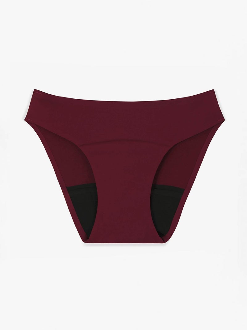 Culotte menstruelle microfibre Artémis Flux Abondant Rouge carmin - Kiabi