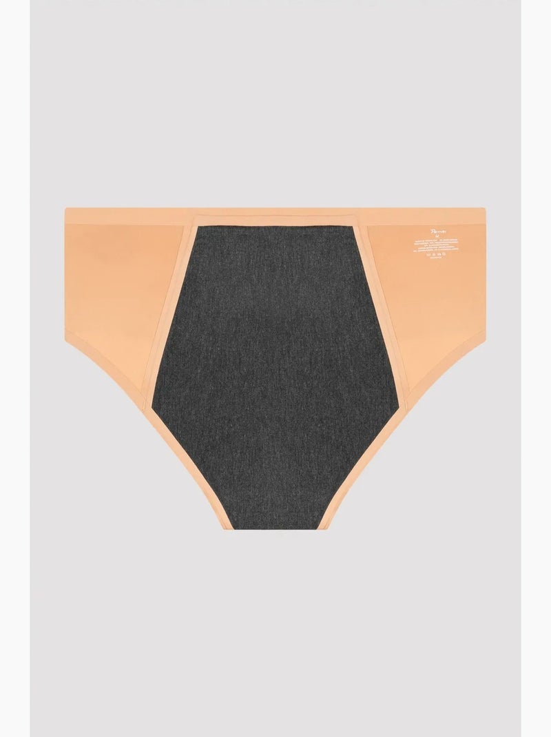 Culotte menstruelle nuit invisible taille haute penti Grège - Kiabi
