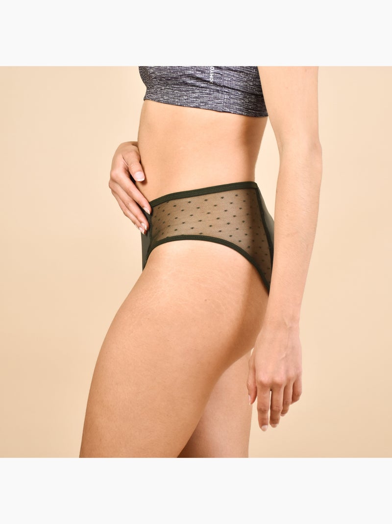 culotte menstruelle pour flux abondant Mississippi -MOOL Kaki - Kiabi