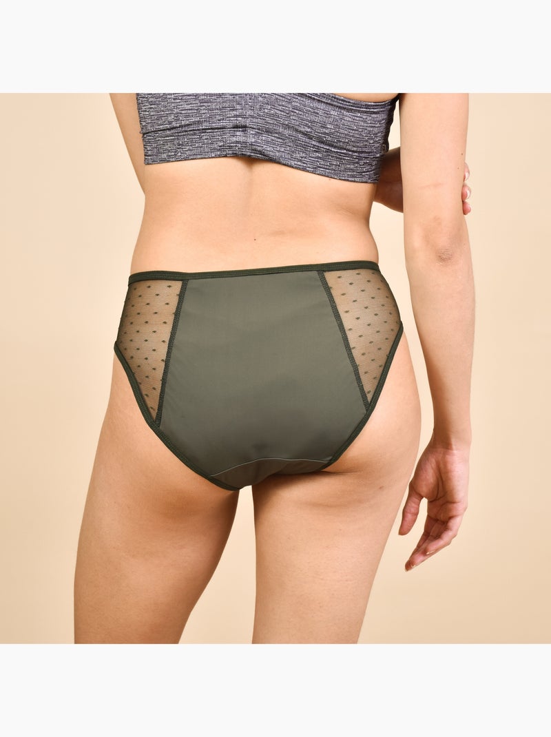 culotte menstruelle pour flux abondant Mississippi -MOOL Kaki - Kiabi