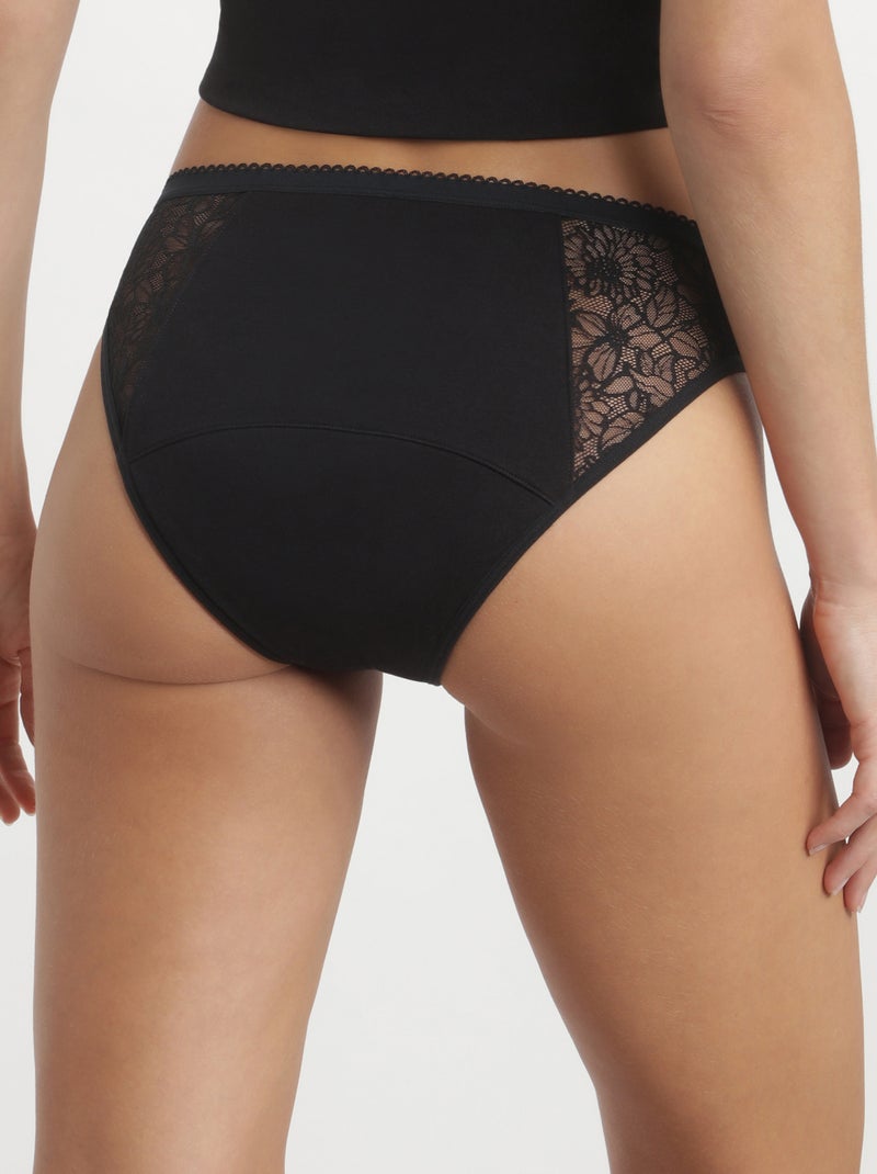 Culotte menstruelle pour flux très abondant Dim Protect Noir - Kiabi