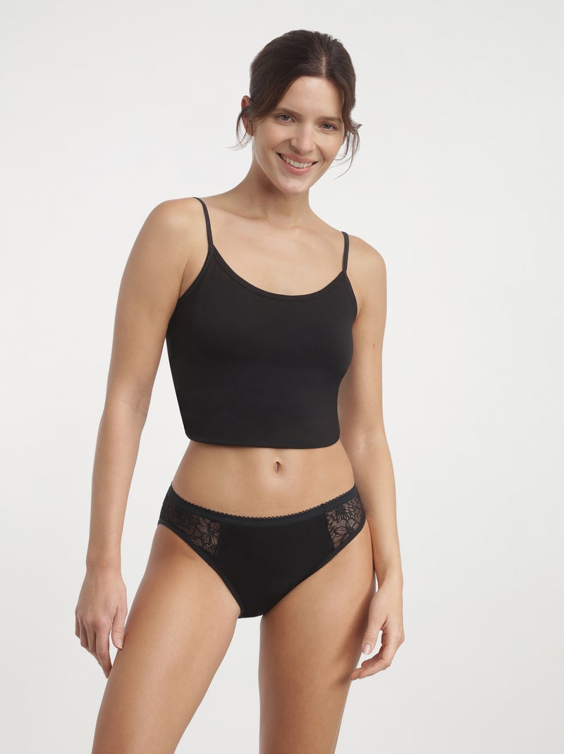 Culotte menstruelle pour flux très abondant Dim Protect Noir - Kiabi