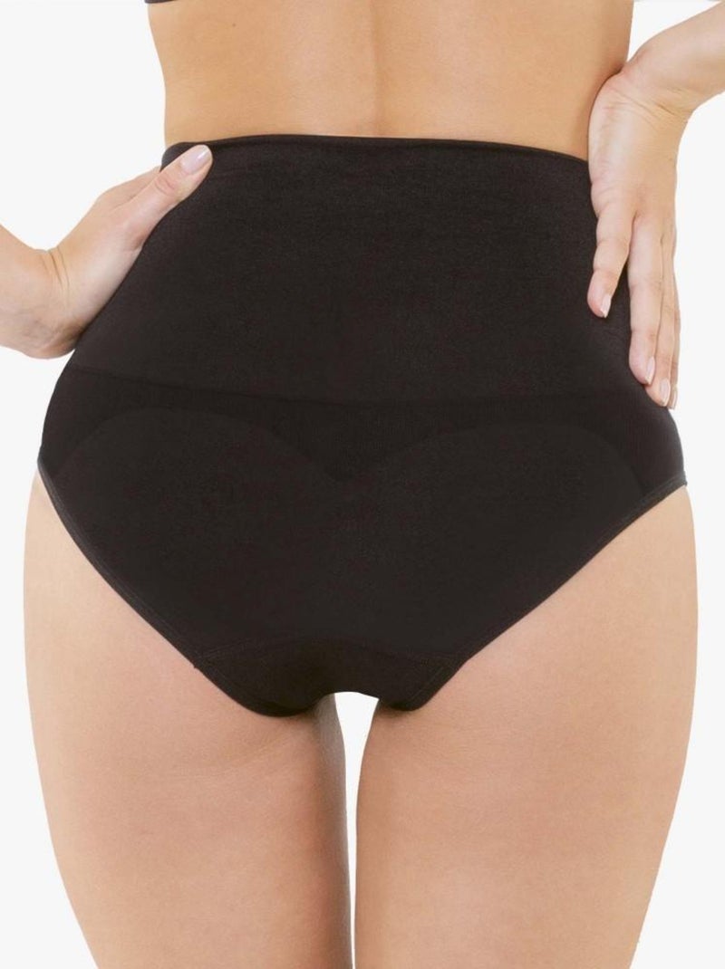 Culotte menstruelle sculptante massante ventre plat Noir - Kiabi