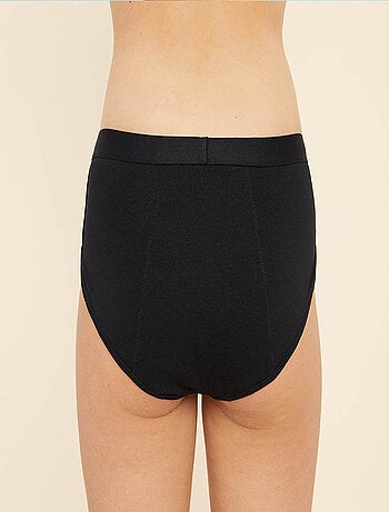 Culotte menstruelle SPORTY Noir flux Medium