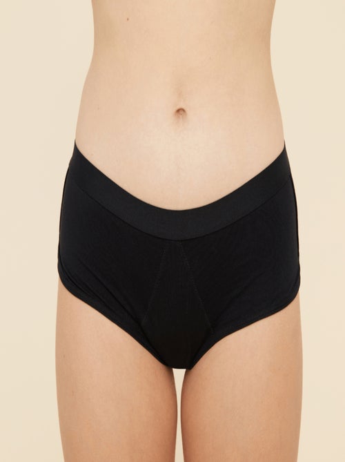 Culotte menstruelle SPORTY Noir flux Super - Kiabi Culotte menstruelle SPORTY Noir flux Super - Kiabi