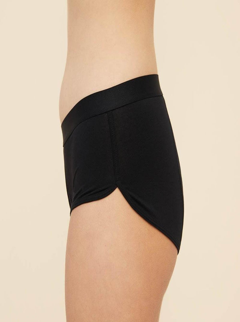 Culotte menstruelle SPORTY Noir flux Super Noir - Kiabi