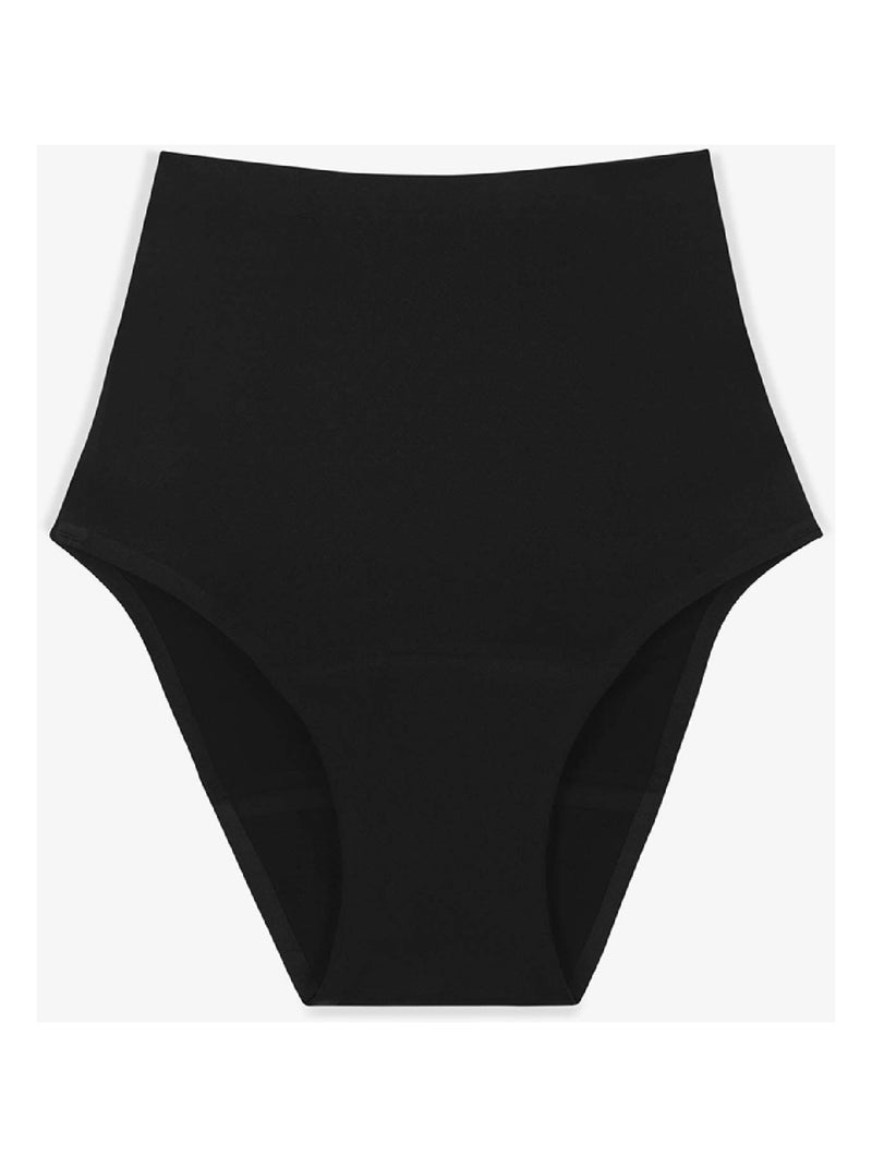 Culotte menstruelle Taille Haute sans couture - Flux moyen Noir - Kiabi