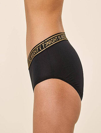 Culotte menstruelle Tonight Noir flux Medium
