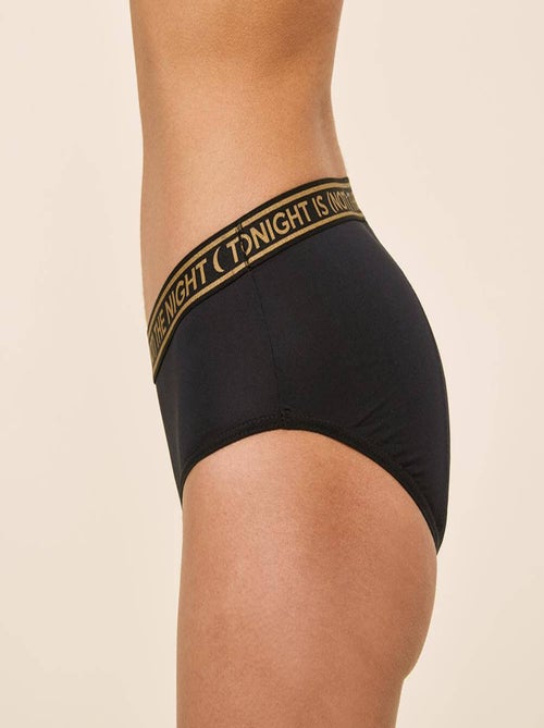 Culotte menstruelle Tonight Noir flux Medium - Kiabi