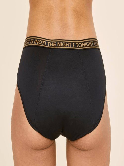 Culotte menstruelle Tonight Noir flux Medium - Kiabi