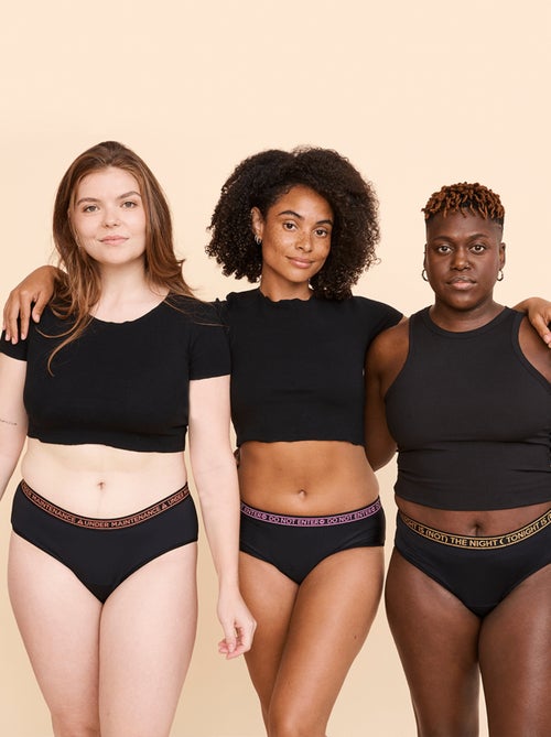 Culotte menstruelle Tonight Noir flux Super - Kiabi