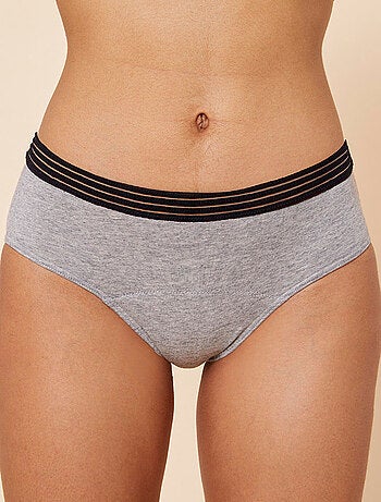 Culotte menstruelle ZOE Gris flux Medium