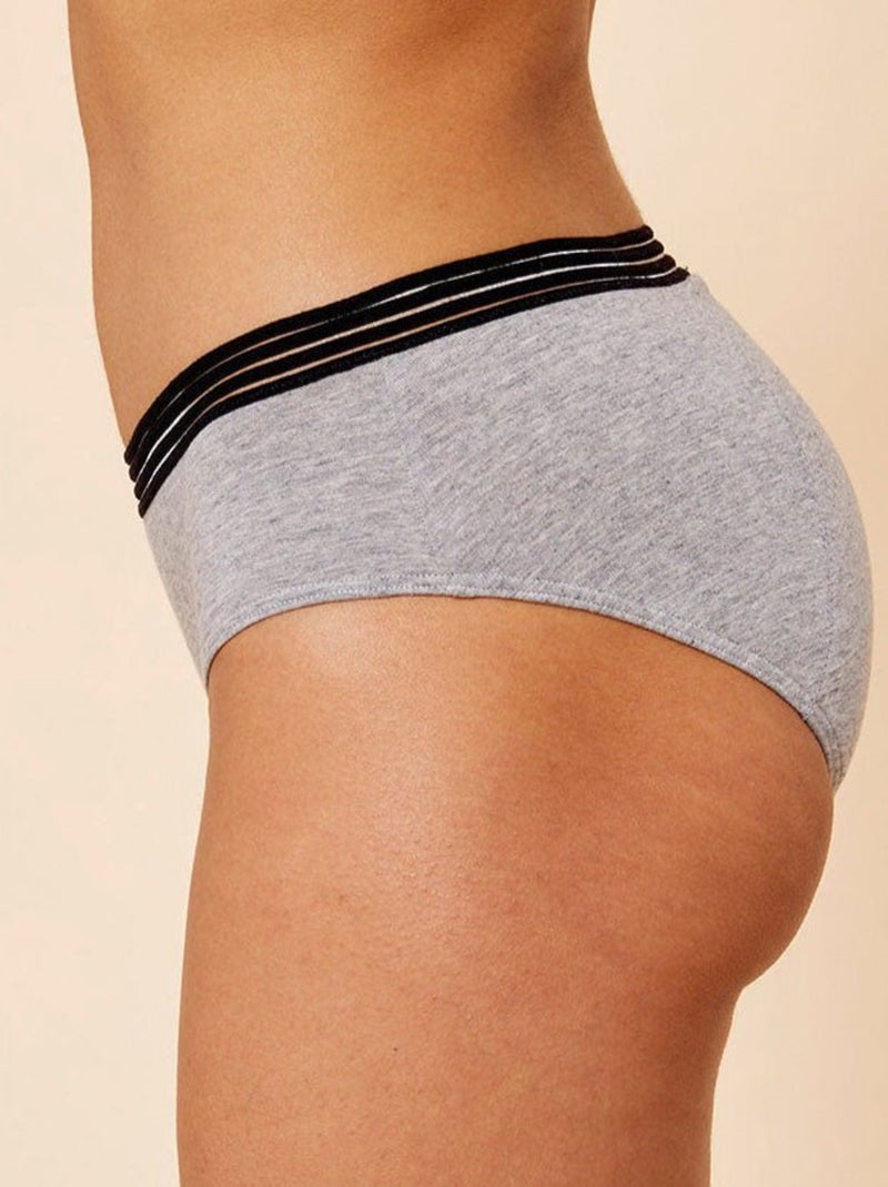 Culotte menstruelle ZOE Gris flux Super Gris - Kiabi