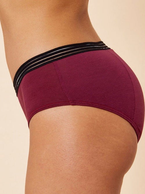 Culotte menstruelle ZOE Prune flux Medium - Kiabi