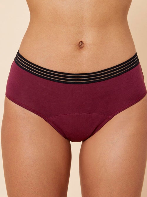 Culotte menstruelle ZOE Prune flux Super - Kiabi