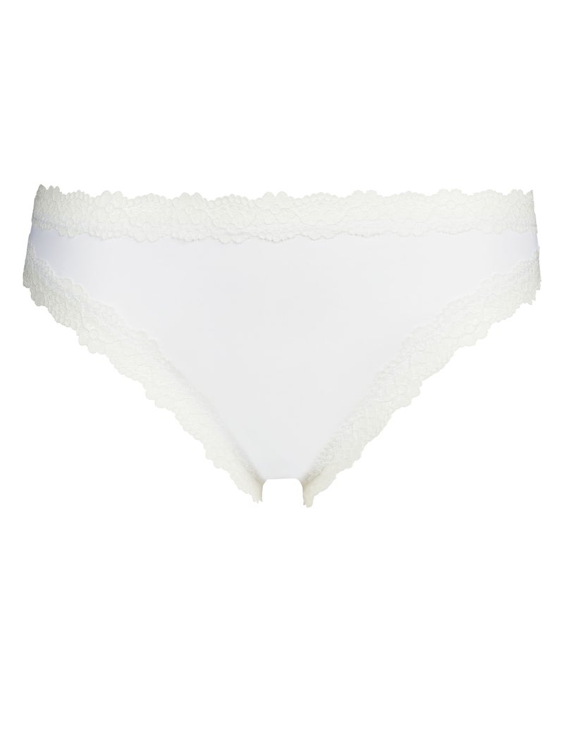 Culotte Micro Dentelle Blanc - Kiabi