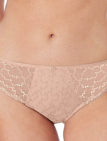 Culotte microfibre avec broderies Ana - Kiabi