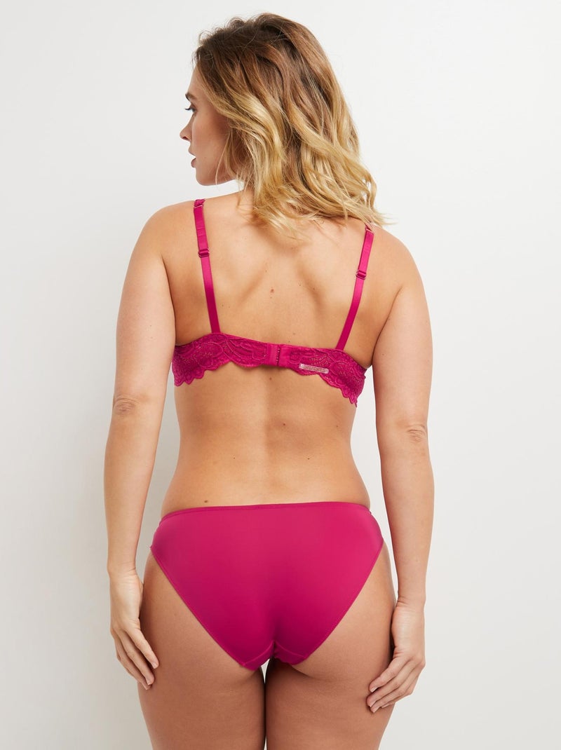 Culotte microfibre Dentelle - RougeGorge Lingerie Rose fushia - Kiabi