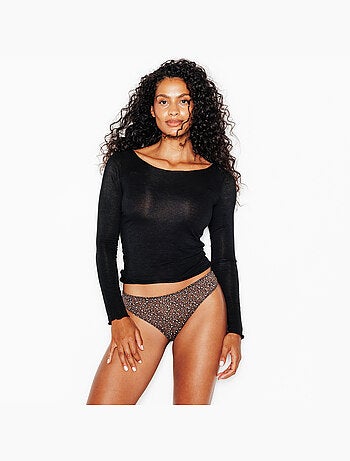 Culotte microfibre et dentelle bee - rougegorge lingerie