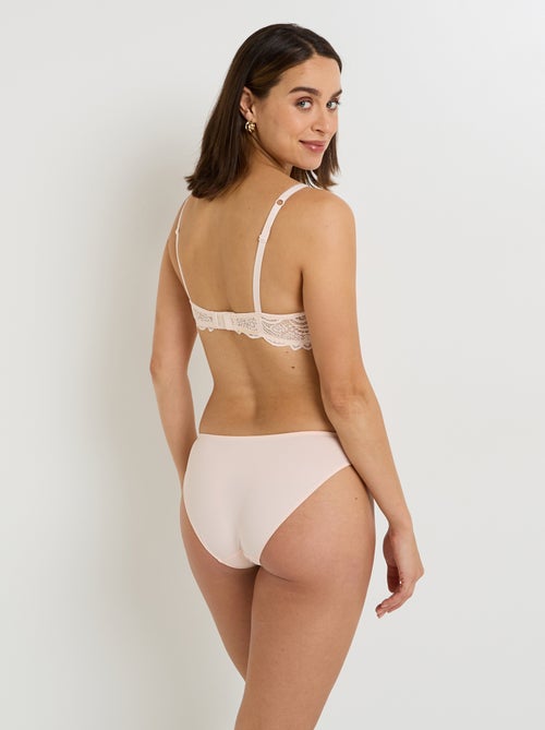 Culotte microfibre et dentelle Dentelle - RougeGorge Lingerie - Kiabi