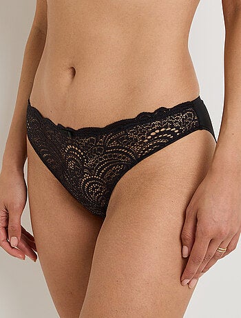 Culotte microfibre et dentelle Dentelle - RougeGorge Lingerie