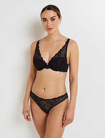Culotte microfibre et dentelle Dentelle - RougeGorge Lingerie