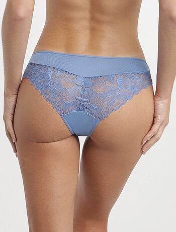 Culotte microfibre et dentelle florale Generous Essentiel