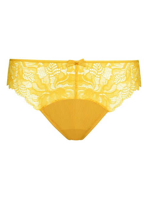 Culotte microfibre et dentelle florale Generous Essentiel - Kiabi