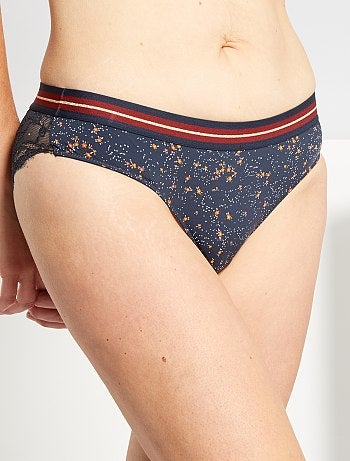 Culotte microfibre et dentelle