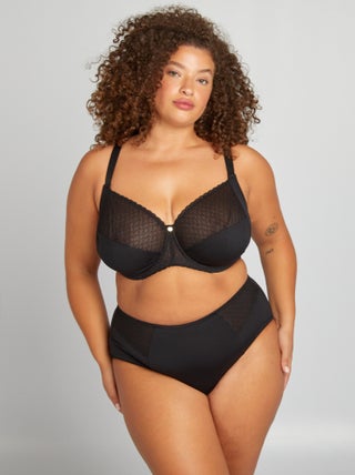 Culotte microfibre et tulle