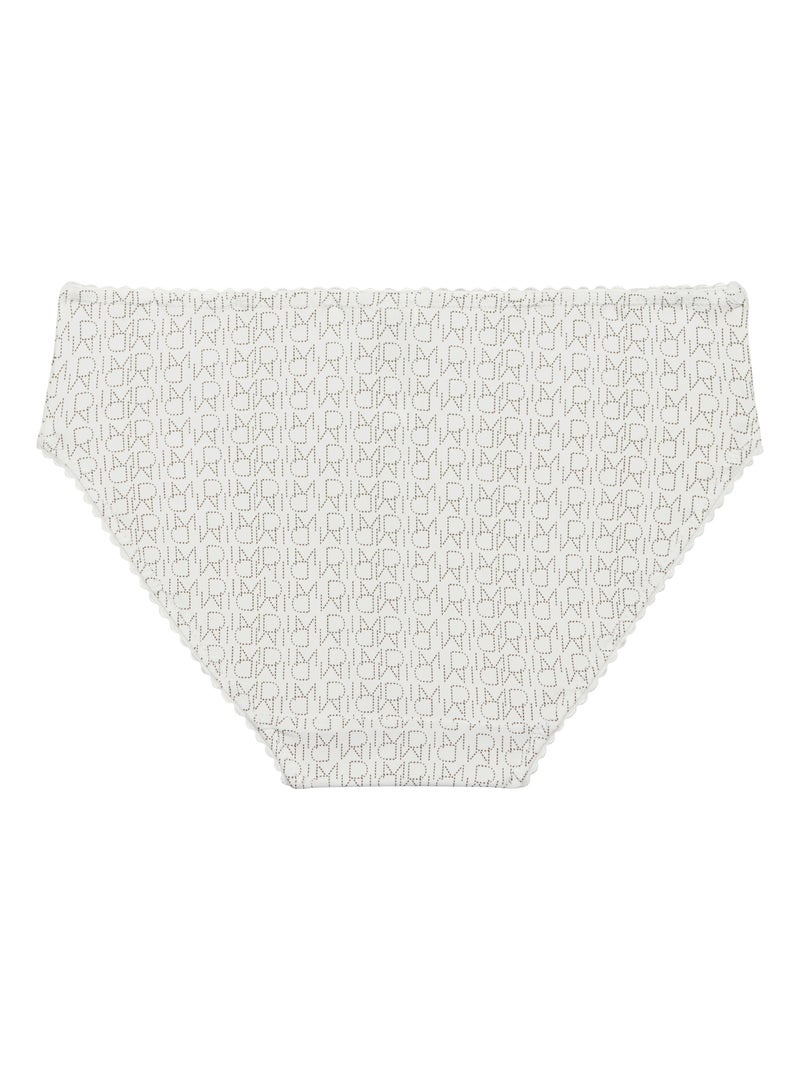 Culotte microfibre Touch Blanc - Kiabi