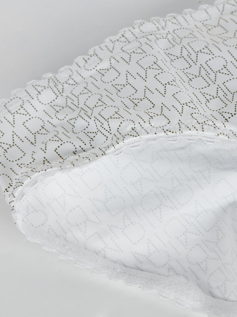 Culotte microfibre Touch Blanc - Kiabi