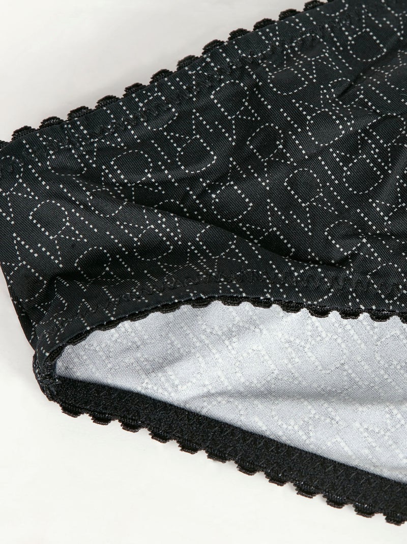 Culotte microfibre Touch Noir - Kiabi