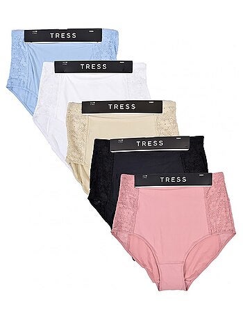 Culotte Microfibre TRESS Dentelle - Pack de 5