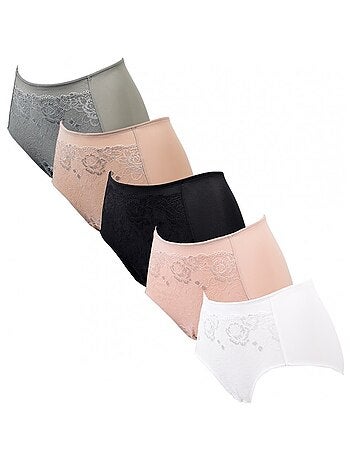 Culotte Microfibre TRESS Dentelle - Pack de 5